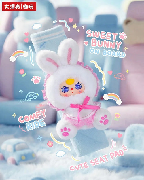 Baby Three - Darlym Car Seat Shoulder Pad Series Blind Box ,Bunny Plush Dolls, Soft Furry Collectibles, Backpack Or Clothing Decoration, Stuffed Animal