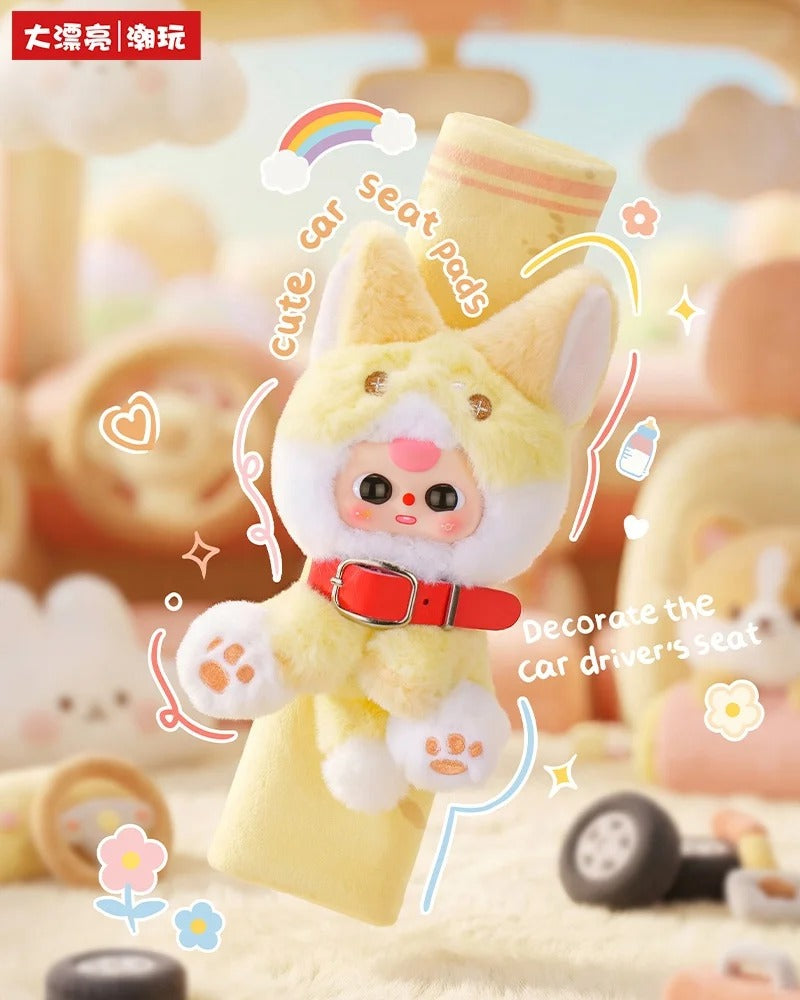 Baby Three - Darlym Car Seat Shoulder Pad Series Blind Box ,Bunny Plush Dolls, Soft Furry Collectibles, Backpack Or Clothing Decoration, Stuffed Animal