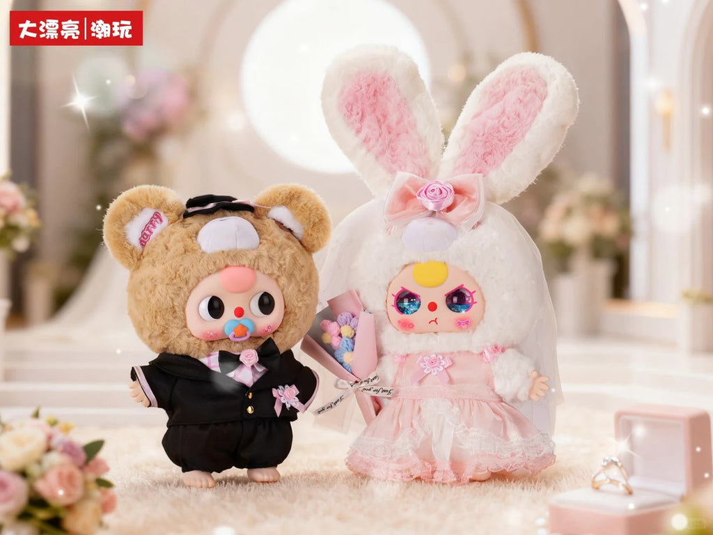 Baby three Lovely Wedding 400% Series Blind Box |KawaiiBunny Collectible | Town Theme Decor+Emotional Companion